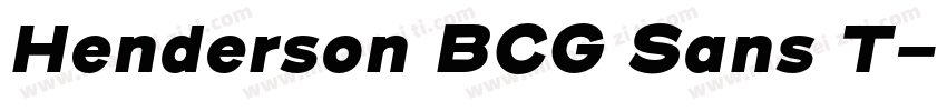 Henderson BCG Sans T字体转换